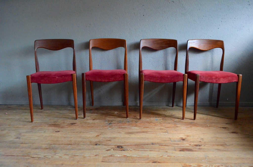 Chaises scandinaves Olive - L'atelier Belle Lurette, Rénovation de meubles  vintage