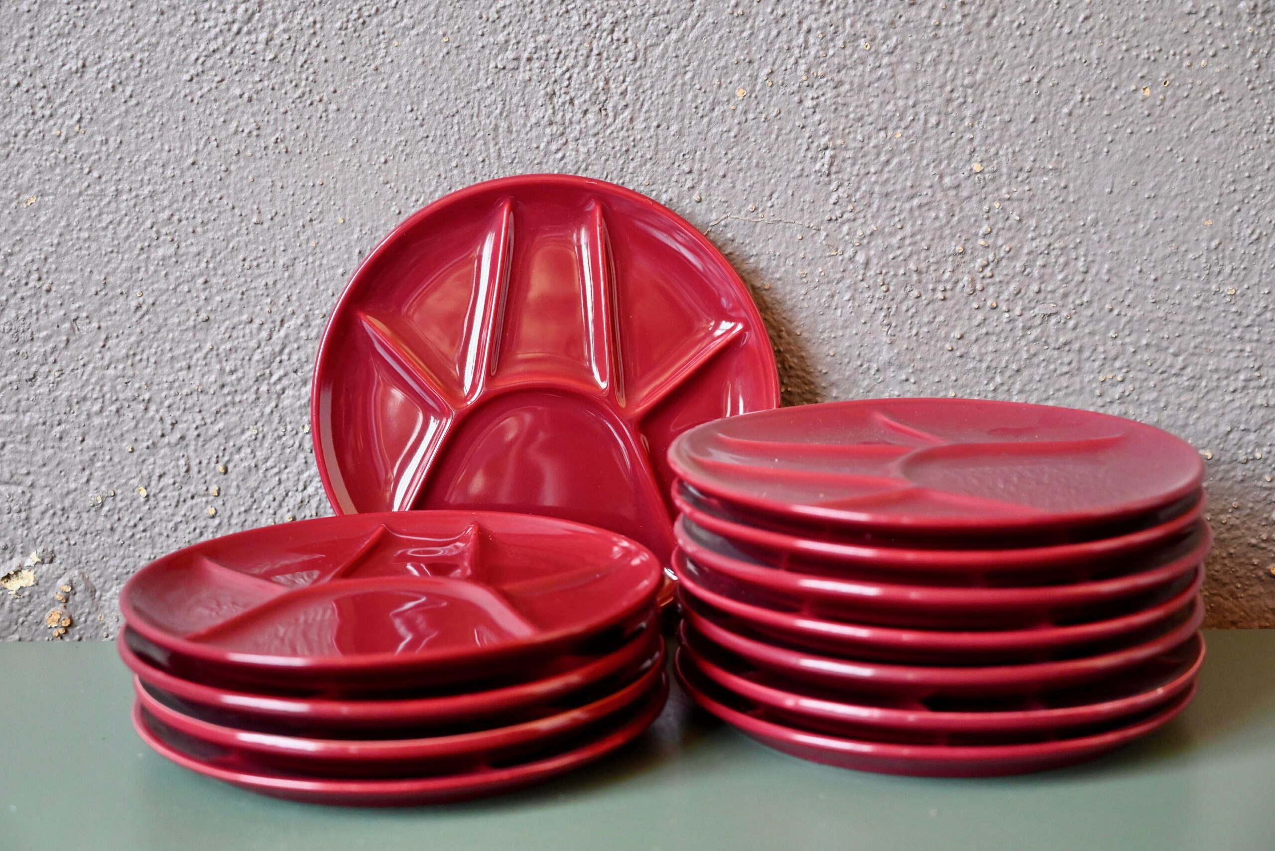 Assiettes à Fondue Style Bohème, 1960s, Set de 10 en vente sur Pamono